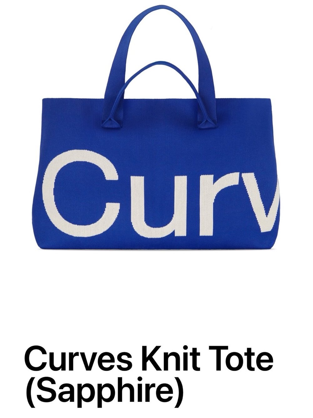 Curves by Sean Brown Knit Tote (Sapphire)